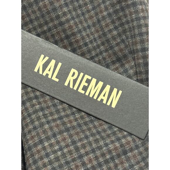 NWT Kal Rieman Quarter Zip Mock Checked Top, Size M - Picture 6 of 8